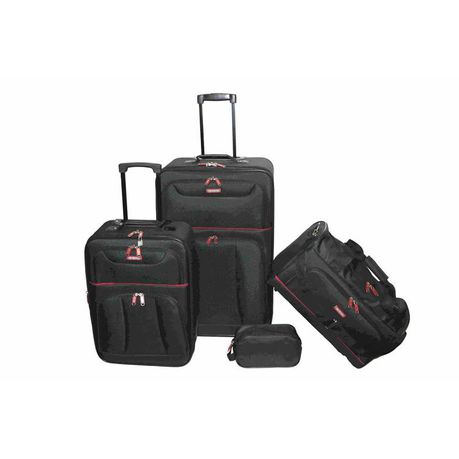 Elegant Elite 4 Piece Nylon Travel Set - Black Buy Online in Zimbabwe thedailysale.shop