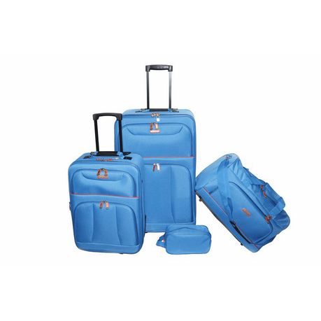 Elegant Elite 4 Piece Nylon Travel Set - Blue Buy Online in Zimbabwe thedailysale.shop
