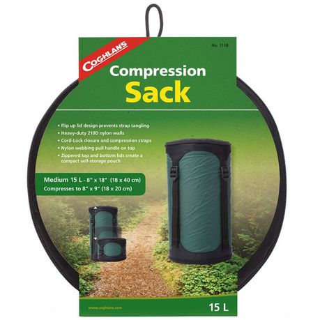 Coghlans - 15L CompressiON Sack - Green & Black