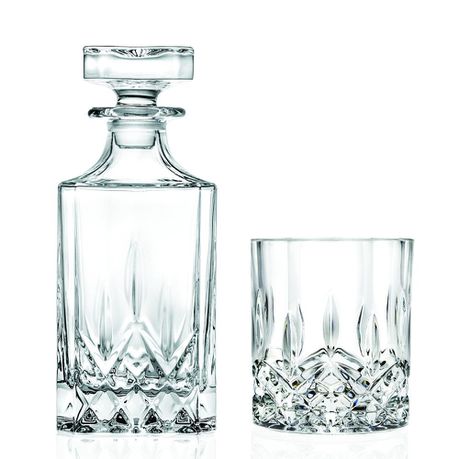 RCR Opera Crystal Whisky Decanter and Tumblers Set - 7-Pieces