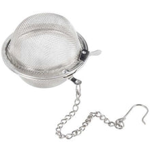 Load image into Gallery viewer, EHK - Tea Ball Mesh Infuser on Chain - Silver
