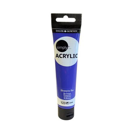 Daler Rowney: Simply Acrylic Slim Tube 75ml - Blue Buy Online in Zimbabwe thedailysale.shop