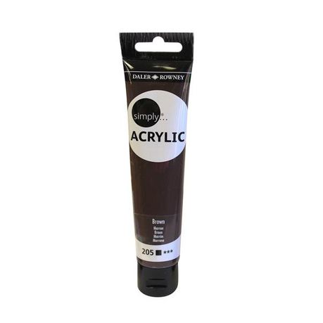 Daler Rowney: Simply Acrylic Slim Tube 75ml - Brown Buy Online in Zimbabwe thedailysale.shop
