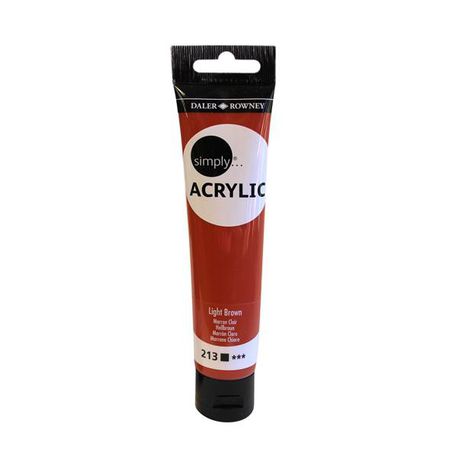 Daler Rowney: Simply Acrylic Slim Tube 75ml - Light Brown Buy Online in Zimbabwe thedailysale.shop