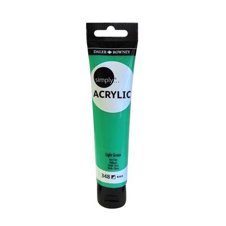 Daler Rowney: Simply Acrylic Slim Tube 75ml - Light Green Buy Online in Zimbabwe thedailysale.shop