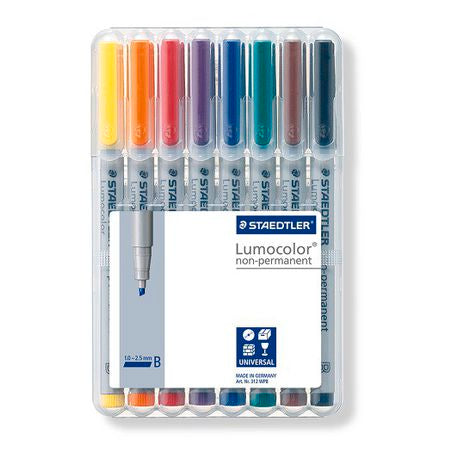 Staedtler Lumocolor Broad Non-Permanent Marker - Assorted - 8 Pack Buy Online in Zimbabwe thedailysale.shop