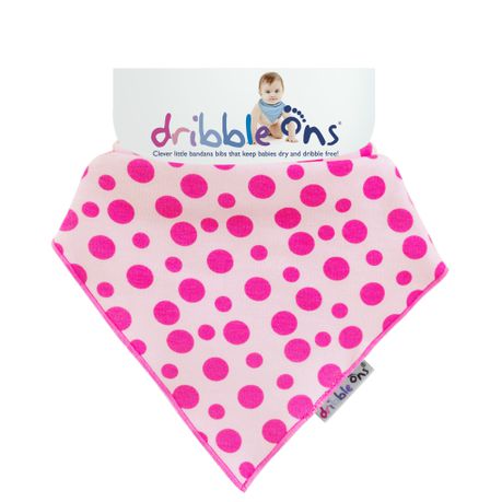 Dribble Ons - Design Baby Bib - Pink Spots Buy Online in Zimbabwe thedailysale.shop