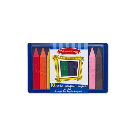 Melissa & Doug Jumbo Triangular Crayons - 10 Piece Buy Online in Zimbabwe thedailysale.shop