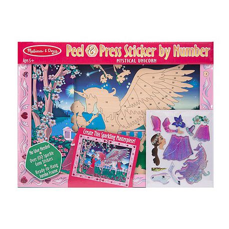 Melissa & Doug Sticker by Number - Mystical Unicorn Buy Online in Zimbabwe thedailysale.shop