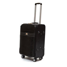 Load image into Gallery viewer, Hazlo 3 Piece PU Leather Vintage Trolley Luggage Bag Set - Black
