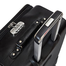 Load image into Gallery viewer, Hazlo 3 Piece PU Leather Vintage Trolley Luggage Bag Set - Black
