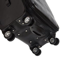 Load image into Gallery viewer, Hazlo 3 Piece PU Leather Vintage Trolley Luggage Bag Set - Black
