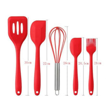 Load image into Gallery viewer, 10 Piece Nonstick Silicone Kitchen Utensils Set - Red
