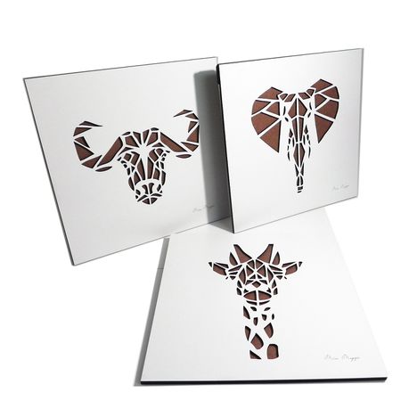 Geo Animal Wall Art - 3 Piece