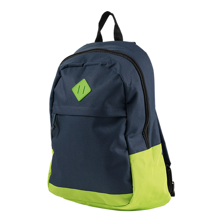 Eco Backpack with Zippered Front Pocket - Lime/Navy Buy Online in Zimbabwe thedailysale.shop
