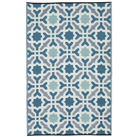 Fab Habitat Outdoor / Indoor Rug Seville Multicolor Blue Buy Online in Zimbabwe thedailysale.shop