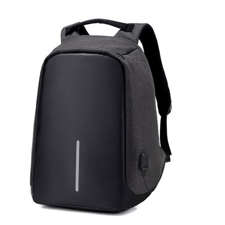 Anti-Theft Unisex Laptop Backpack with USB Charging Port - Black Buy Online in Zimbabwe thedailysale.shop