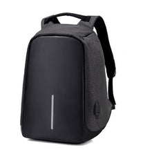 Load image into Gallery viewer, Anti-Theft Unisex Laptop Backpack with USB Charging Port - Black
