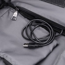 Load image into Gallery viewer, Anti-Theft Unisex Laptop Backpack with USB Charging Port - Black

