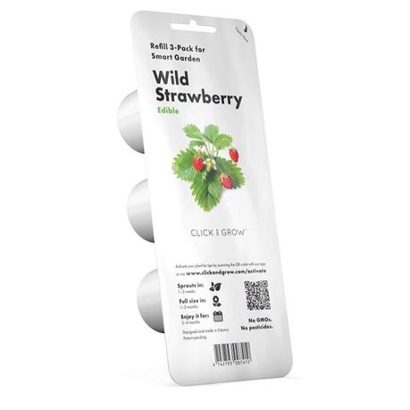 Click and Grow Wild Strawberry Refill for Smart Herb Garden - 3 Pack