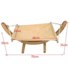 Load image into Gallery viewer, Cat's Hanging Hammock - Beige (Wooden)
