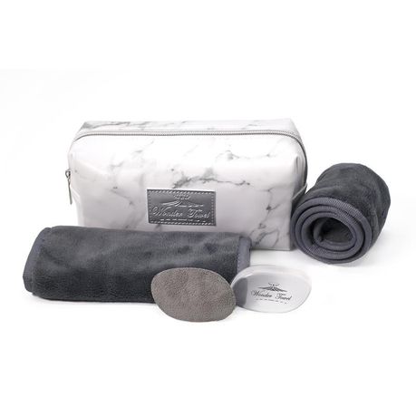 Wonder Towel White Marble Cosmetic Bag Collection - Grey Buy Online in Zimbabwe thedailysale.shop