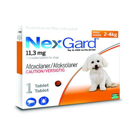 NexGard Chewable Tick & Flea Tablet for Dogs - 2-4kg (1 Tablet) Buy Online in Zimbabwe thedailysale.shop