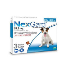 Load image into Gallery viewer, NexGard Chewable Tick &amp; Flea Tablet For Dogs - 4.1-10kg (3 Tablets)
