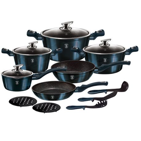 Berlinger Haus 15 Piece Marble Coating Cookware Set - Aquamarine Edition Buy Online in Zimbabwe thedailysale.shop
