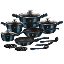 Load image into Gallery viewer, Berlinger Haus 15 Piece Marble Coating Cookware Set - Aquamarine Edition
