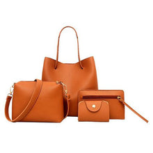 Load image into Gallery viewer, 4 in 1 Fashion Handbags Set for Women - Brown
