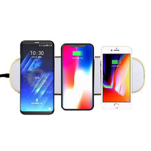Load image into Gallery viewer, 3 in 1 Qi Fast Wireless Charger Pad With 2 USB Ports - White
