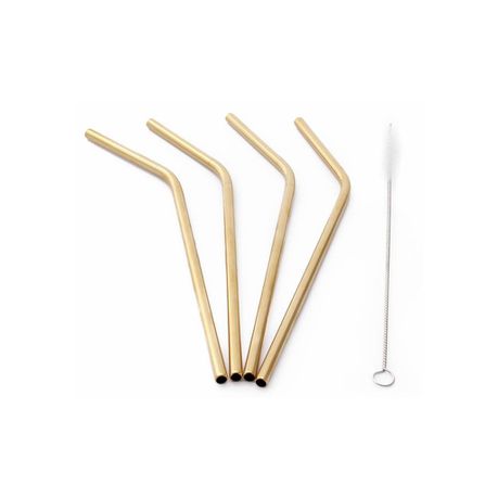 Stainelless Steel Straw Gold Buy Online in Zimbabwe thedailysale.shop