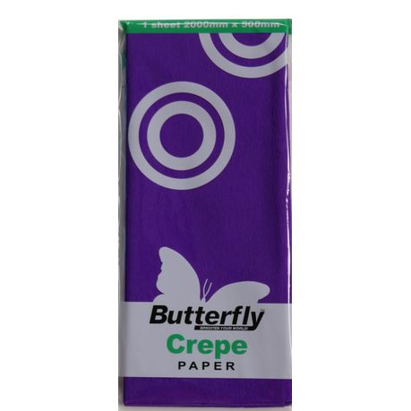 Butterfly Crepe Paper 1 Sheet - Purple (C25) Buy Online in Zimbabwe thedailysale.shop