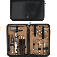 Load image into Gallery viewer, Kellermann 3 Swords Manicure Set 9210 P N Black 16 Piece

