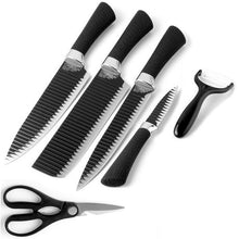 Load image into Gallery viewer, 6 Piece Non-Stick Coated Kitchen Knife Set
