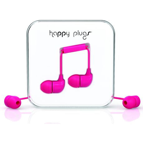 Happy Plugs In-Ear Plus Mic & Remote - Cerise