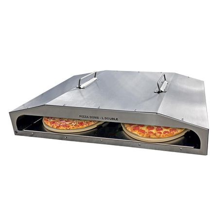 TP Double Large Pizza Dome - Double Pizza Oven with Ceramic Stone for Braais