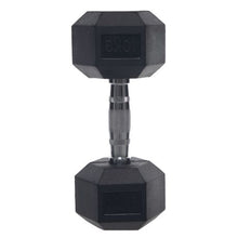 Load image into Gallery viewer, Medalist 10kg Rubber Coated Hex Dumbbell
