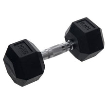Load image into Gallery viewer, Medalist 10kg Rubber Coated Hex Dumbbell
