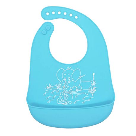 Soft Silicone Baby Bib - Blue Buy Online in Zimbabwe thedailysale.shop