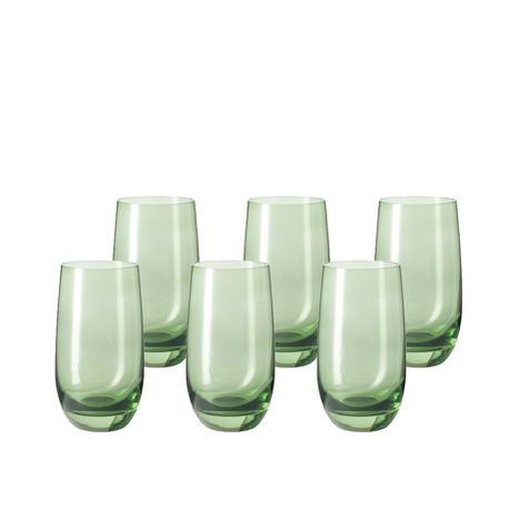Leonardo Tall Drinking Glass Green SORA - Set of 6