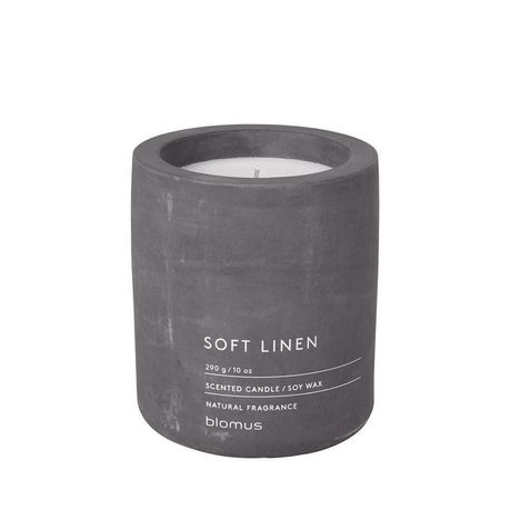 blomus Scented Candle in Concrete Container Soft Linen Grey FRAGA Large Buy Online in Zimbabwe thedailysale.shop