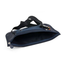 Load image into Gallery viewer, TROIKA Belt Bag with 2 Compartments and RFID Protection Safety Belt Blue
