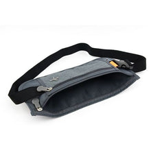 Load image into Gallery viewer, TROIKA Belt Bag with 2 Compartments and RFID Protection Safety Belt Grey
