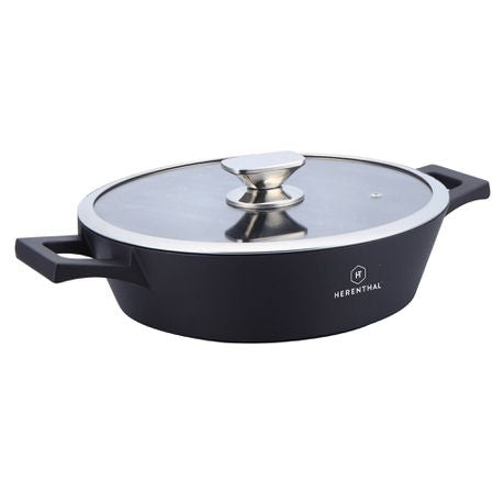 Herenthal 28cm Greblon C3+ Non-Stick Coating Casserole - Black Buy Online in Zimbabwe thedailysale.shop