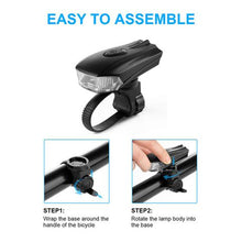 Load image into Gallery viewer, Bicycle Front Light Torch USB Rechargeable Handlebar Lamp
