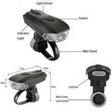 Load image into Gallery viewer, Bicycle Front Light Torch USB Rechargeable Handlebar Lamp
