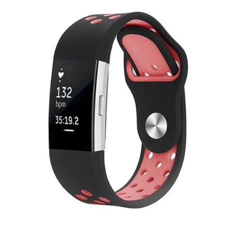 Killerdeals Silicone Strap for Fitbit Charge 2 (M/L) - Black & Pink