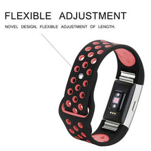 Load image into Gallery viewer, Killerdeals Silicone Strap for Fitbit Charge 2 (M/L) - Black &amp; Pink
